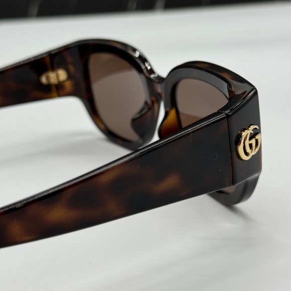 NEW GG1599SA 002 GUCCI HAVANA BROWN ROUND WOMEN GUCCI SUNGLASSES - Picture 8 of 13
